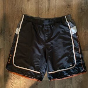 Nike Men's Athletic Shorts in Black and Orange
